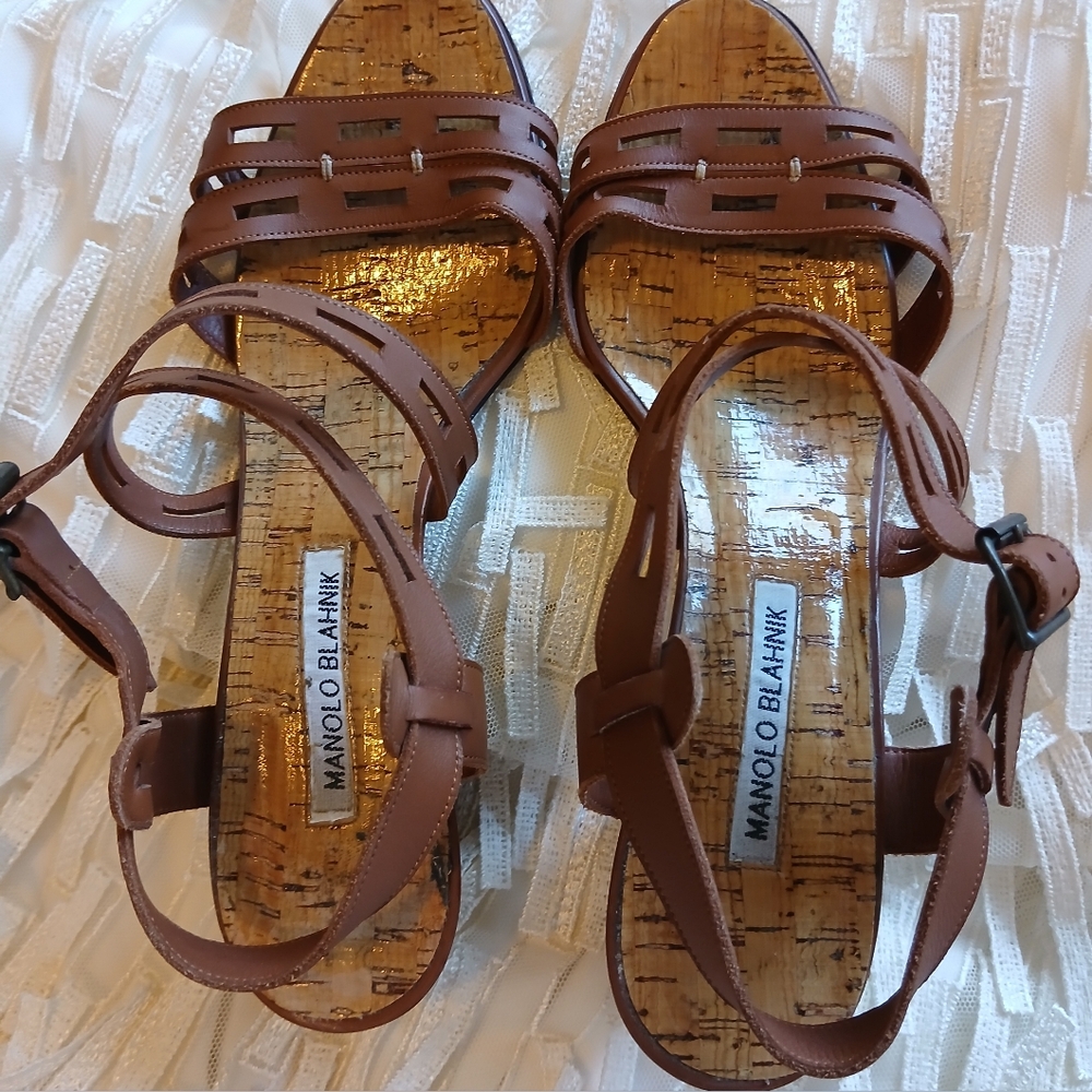 Manolo Blahnik Leather Heels - Picture 9 of 10